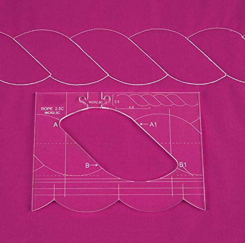YICBOR New Ruler Border Sampler Template Set for Sewing Machine 1set = 4pcs #RL-04W