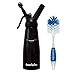 Whipped Cream Dispenser- Professional Cream Whipper 1 Pint with 2 Stainless steel Nozzles and 1 INJECTOR TIP, Uses N2O Cartridges (Not Included), comes with a Dual Head Cleaning Brush