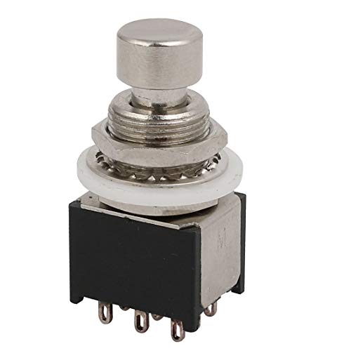uxcell 125V/4A 250V/2A DC 30V/4A 9-Terminal Electric Guitar Effects Foot Switch Pedal True Bypass
