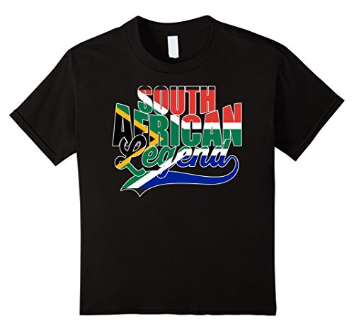 Kids South Africa t-shirt South African legend flag t-shirt 8 Black