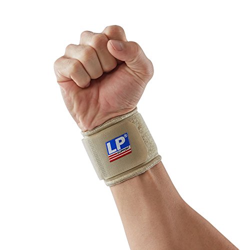 LP SUPPORT 703 - Wrist Support- Wrist Brace for Sport - Relief for Wrist Sprain and Strain - Neoprene Wrist Wraps- Adjustable Strap (Tan, S)