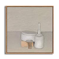 Framed Canvas Wall Art Metaphysical Still Life with Triangle by Giorgio Mordian Canvas Prints Home Artwork Decoration for Living Room,Bedroom - 16x16 inches