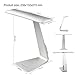 LED Desk Lamp, Hapurs Touch Sensitive Controller LED USB Dimmable Rechargeable Portable Lightweight Table Reading Study Lamp Light(Silver)