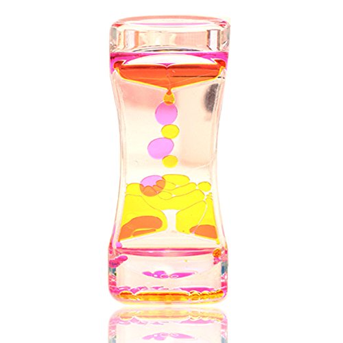 Liquid Motion Bubbler, Relaxing Colorful Liquid Motion Timer Bubbler Desk Sensory Toy Slow Bubble Drop Oil Droplets Soothing Visual Display for Improved Focus, Relaxation, Sensory Play
