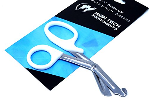 PARAMEDIC UTILITY WHITE BANDAGE FIRST AID TRAUMA EMT EMS SHEARS SCISSORS 7.25 INCH STAINLESS STEEL ( HTI BRAND)