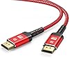 alclap Câble DisplayPort 2M Câble DP 4K 144Hz Haute Vitesse -[4K@60Hz, 2K@165Hz, 2K@144Hz], Câble Display Port Nylon…