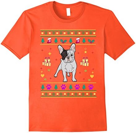 Kids Christmas Ugly T-Shirt Bulldog Merry Christmas for Dog Lover 8 Orange