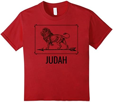 unisex-child The Tribe of Judah Lion T-Shirt Hebrew Israelite  10 Cranberry