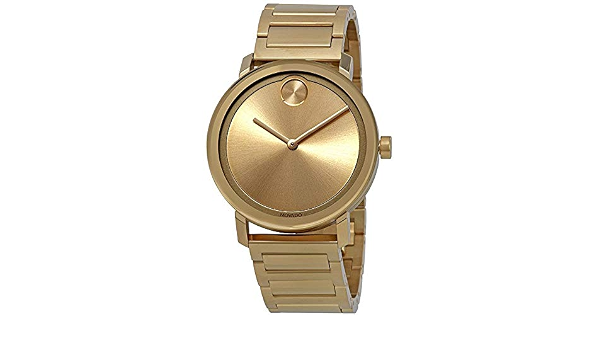 Movado Bold Gold Dial Yellow Gold Ion 