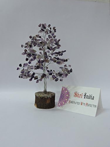 Amethyst Stone Tree Reiki Healing Crystal Gems Spiritual Feng Shui Vastu Table Decor