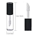 20 Pcs 1.2ml Empty Clear Lip Gloss Containers for Lipstick Samples, Lip Balms - Sopear Mini Refillable Travel Empty Lipgloss Gloss Bottle Tube Vials Containers with Bar Black Lid