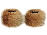 Futrzane Faux Fox Fur Hair Soft Wrist Band Ring Cuff Warmer