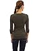 PattyBoutik Mama V Neck Empire Waist Maternity Tunic Top (Dark Olive Green M)