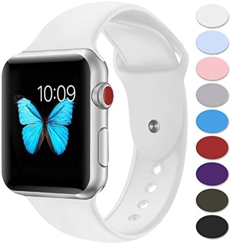 Miske Compatible with Apple Watch Band 38mm 40mm 42mm 44mm with Case,Durable Protector Protective Case with Sport Band Strap Replacement for iWatch Series1/2/3/4 Men Women