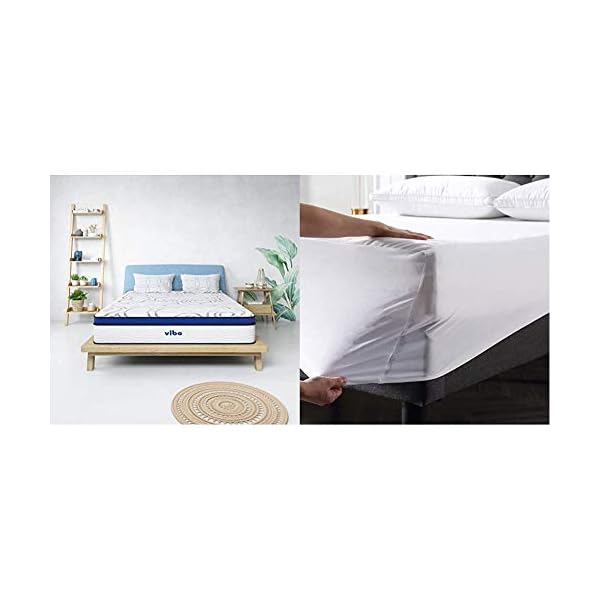 Vibe Quilted Gel Memory Foam and Innerspring Hybrid Pillow Top 12Inch