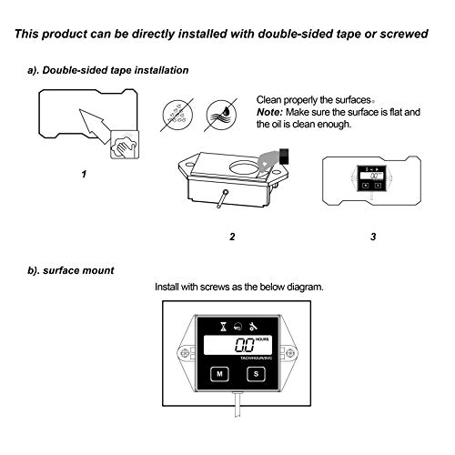 6 Maintenance+Tachometer+REPLACEABLE+Motorcycle+Paramotors