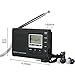 LCJ Portable Digital Shortwave Radio Receiver and FM AM Radio with World Band Transistor (Black)