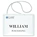 C-Line Hanging Style Name Badge Holders with Elastic Cord, 4 x 3 Inches, Clear, 50 per Box (96043)