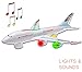 Hoovy Boeing 747 Model Airplane Toy for Kids Electric Airplane with Lights and Sounds Bump and Move Big Airplane for Kids 2 3 4 5 6 7 Years Old