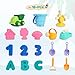 YIZI Beach Toy Set - Soft Mesh with Backpack Mesh Bag - Over Fun Sand Toys Set for Girls and Boys Kids Outdoor Toys
