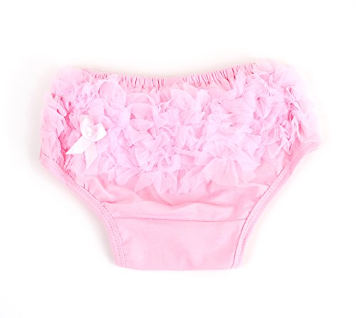 Ema Jane (Pink) Ruffled Woven Baby Diaper Bloomer Covers
