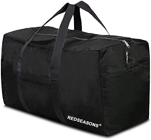 REDSEASONS Extra Large Duffle Bag Lightweight, 96L Travel Duffle Bag Foldable for Men Women, Black 1 REDSEASONS Extra Large Duffle Bag Lightweight, 96L Travel Duffle Bag Foldable for Men Women, Black