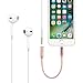 Lightning to 3.5mm Headphone Jack Adapter for iPhone 7 / 7 Plus, K-ble iPhone 7 Lightning Port to 3.5mm Female Audio Jack Headphone Cable Adapter (Rose Gold)