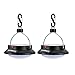 2 PACK TOMSHOO Solar Camping Light Lanterns Tent Campsite Hanging Lamp 200LM 12LED 3 Mode Solar Power USB Charging Phone Charger with Rechargeable Battery Outdoor Indoor