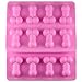 Mujiang Bachelorette Party Mini Penis Gummy Jello Chocolate Candy Pastry Baking Molds Pack of 2
