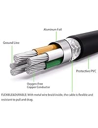 USB Cable de impresora escáner ruaeoda USB tipo A macho a Tipo B Macho Cable De Alta Velocidad para HP, Canon, Epson, Lexmark, Dell, Xerox, Samsung, etc.