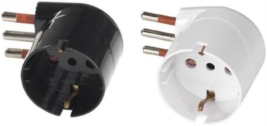 Schuko adapter 90° space saving, bianco, Spina 16A - Image 4