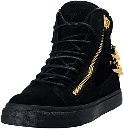 Giuzeppe Zanotti Homme Men's Black Leather Fashion Sneakers Shoes US 11 IT 44;