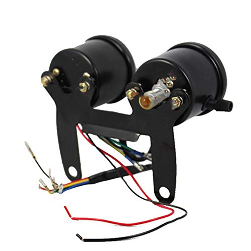 Lamijua Vintage Classic Black LED Motorcycle Meter GN CG refit Double Meter Odometer Tachometer Motorcycle Modified
