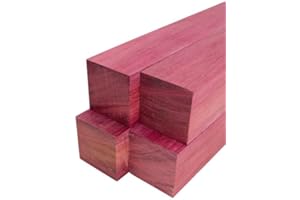 Barrington Hardwoods Purpleheart Lumber Square Turning Blanks - 2" x 2" (4 Pieces) (2" x 2" x 24")