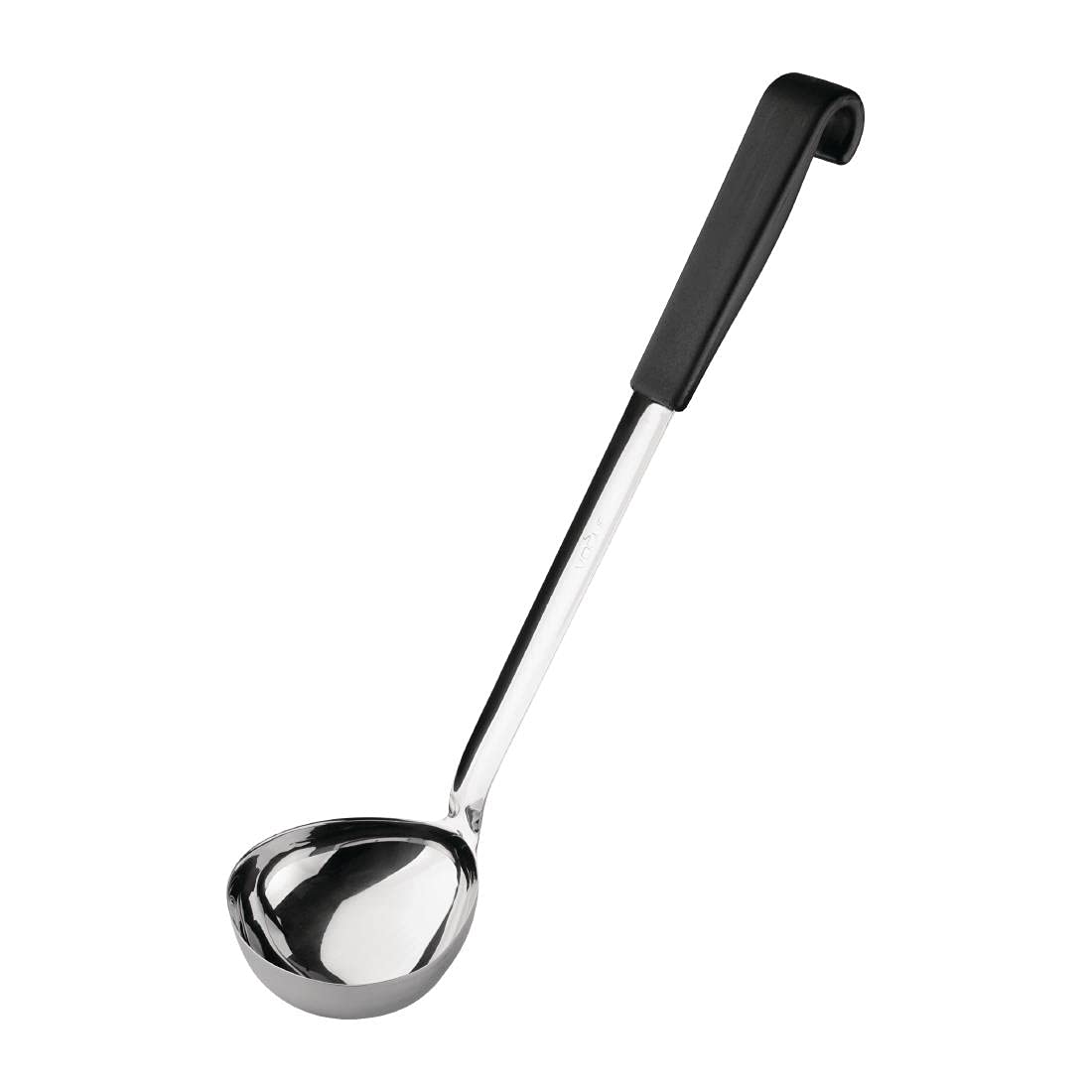 Vogue Handled Ladle Black 130ml - Stainless Steel Soup Spoon, Vinyl Handle, Dishwasher Safe CS001