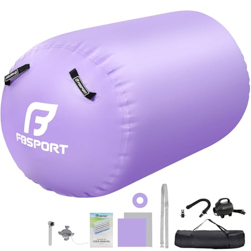 FBSPORT Aufblasbare Air Roll, 100x60cm Aufblasbare Luft Rollen, Yoga Gymnastik Zylinder, Gymnastikmatte, Gym Air Barrel, Air Tumbling Track, Sportmatt