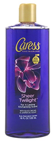 Caress Sheer Twilight Black Orchid Juniper Oil Scent Body Wash, 18 Fluid Ounce - 6 per case.
