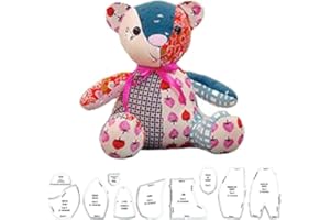 Memory Bear Template，Memory Teddy Bear Sewing TemplatesAcrylic with Instructions,Ruler,Sewing Patterns for Beginners(10inch)