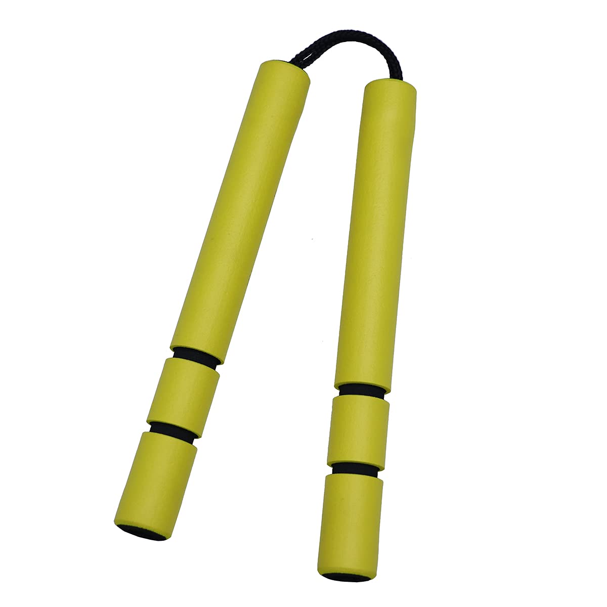 Playwell Foam Rubber Safety Training Nunchucks With Cord - Yellow W/Grips - E129