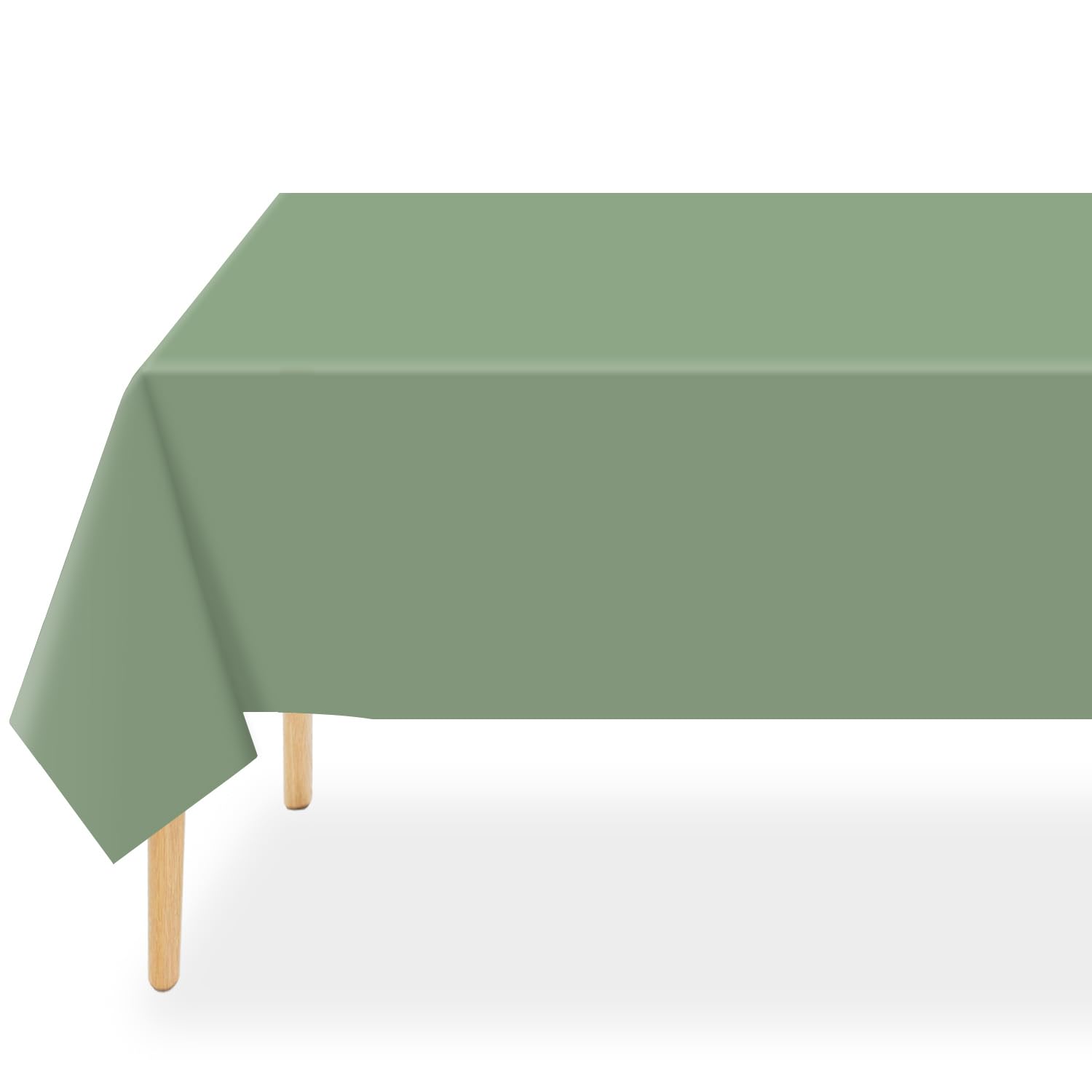 Photo 1 of ***(OLIVE GREEN)***QIKSION Plastic Table Cloth Disposable 6 Pack, 54 x 108 Inch Tablecloths for Rectangle Tables, Sage Green Plastic Table Cover