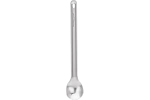 Boundless Voyage 220mm Titanium Long Handle Spoon with Polished Bowl Ultra Light Weight Never-Rust (Ti) Professional Flatwear
