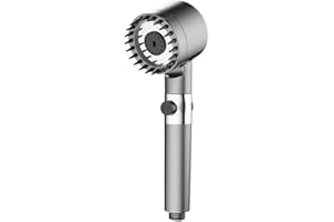 3 Modes Shower Head Adjustable High Pressure Water Saving Shower One-Key Stop Water Massage Shower Head with Filter Element(3