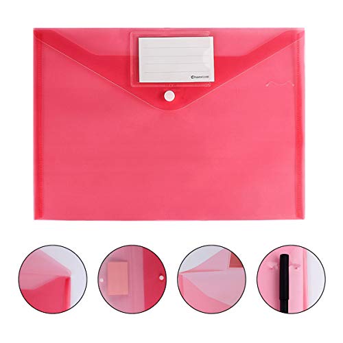 Xzyppci Plastic Envelopes Poly Envelopes, 40 Pack Clear Document