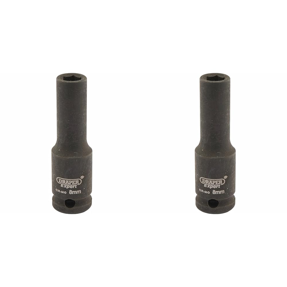 Draper Expert 06881 8mm Impact Deep Socket with 3/8-inch Drive (Pack of 2)