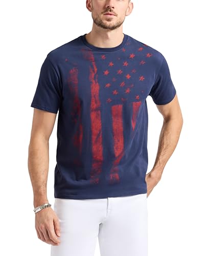 Buffalo David Bitton Men's Short Sleeve Americana Tee, Whale, Medium