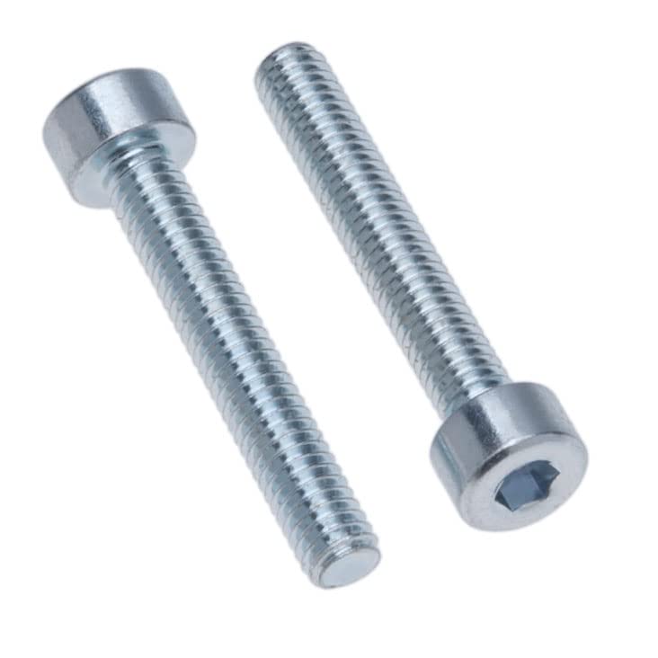 Cylinder Head Cap Screws M8 Strength Steel Class 8.8 (Pack of 10) Zinc Plated Hex Hexagon Allen Socket Bolts Thread Fasteners Cylindrical for Wood Furniture Outdoor Heavy Duty DIN912 (8mm x 25mm)