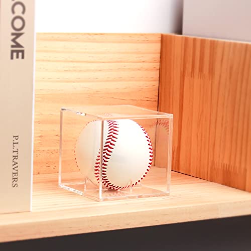 LuxRound Baseball Display Case, Baseball Memorabilia Display Case Clear