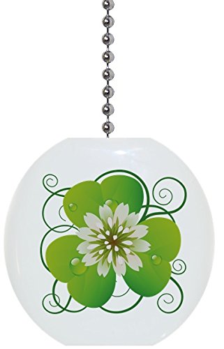 Shamrock Flower Solid Ceramic Fan Pull