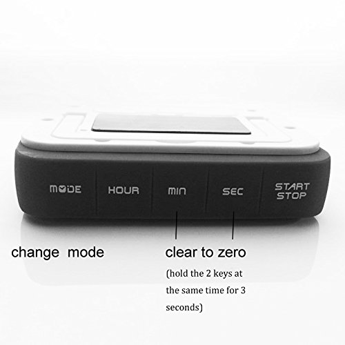 VPAL Digital Kitchen Timer 12/24 Hours Alarm Clock with Back