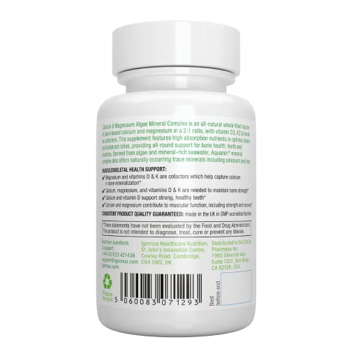 Calcium & Magnesium 21, Plant Based Algae Mineral Complex, Bone